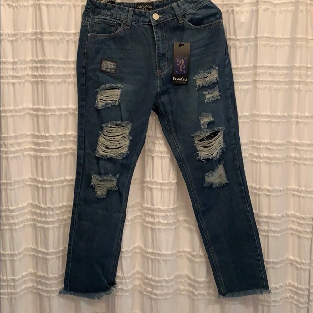 Distressed jeans